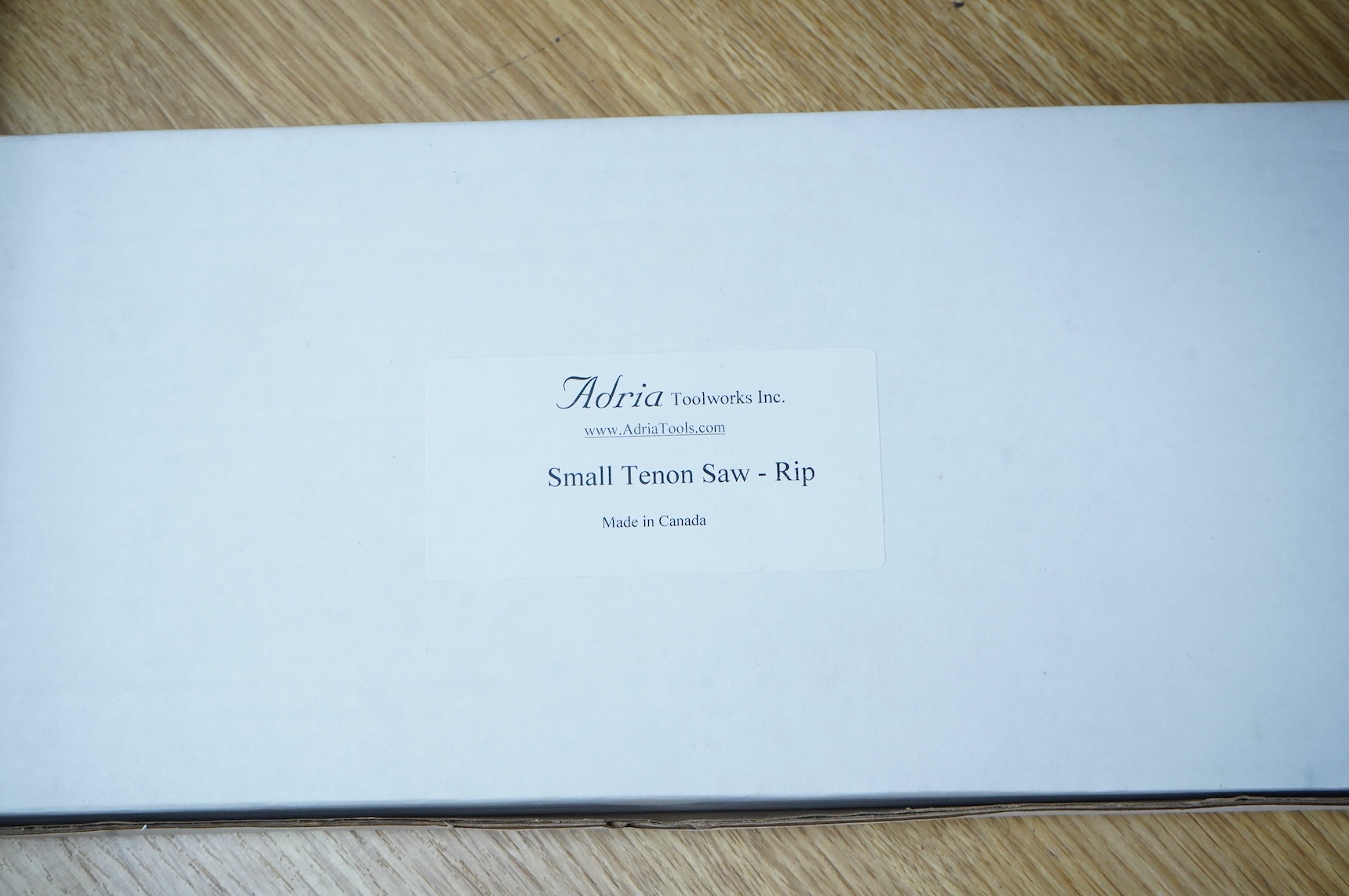 Two boxed Canadian Adria Toolworks Inc. wood saws; a small tenon rip saw, together with a dovetail saw